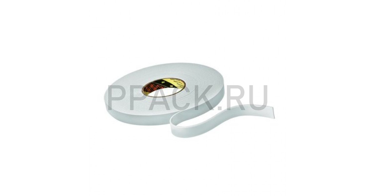 Двухсторонняя клейкая лента 9515W 3M 12м х 33м  белая 